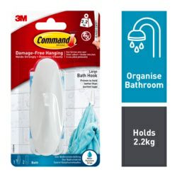Command Designer Hook With Bath Strips Large