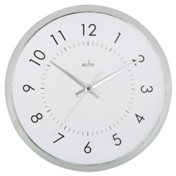 Acctim Yoko Wall Clock White Chrome
