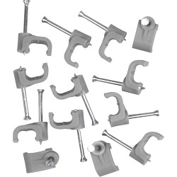 SupaLec Cable Clips Flat Pack of 100 1.5mm – Grey