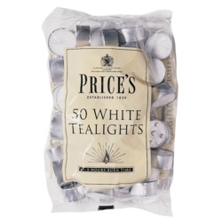 PRICES PACK 50 WHITE TEALIGHTS