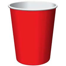 RED PAPER CUP 24CL