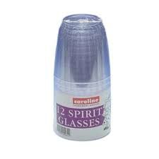 PLASTIC SPIRIT GLASS PK12