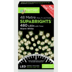 PLUG IN 480 XMAS LIGHTS W/WHITE