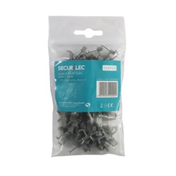 SupaLec Cable Clips Flat Pack of 100 1.5mm – Grey