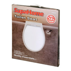SupaHome Plastic White Toilet Seat