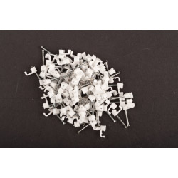 CABLE CLIPS 5MM FLAT WHITE BOX 100
