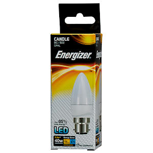 ENERGIZER LED CANDLE 40W BC OPAL