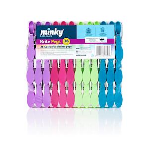 MINKY BRIGHT SOFT GRIP PEGS 36 PK