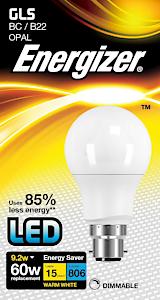 Energizer LED GLS B22 Warm White BC 8.8w