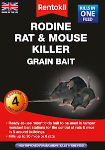 RENTOKIL MOUSE AND RAT KILLER 4 SACHETS