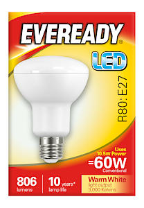 R80 ES LED 10W=60W