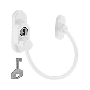 WHITE CABLE WINDOW RESTRICTOR