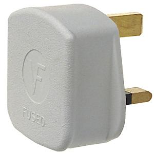 13AMP WHITE RUBBER PLUG